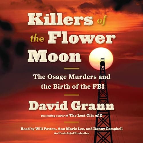Killers of the Flower Moon audiobook cover